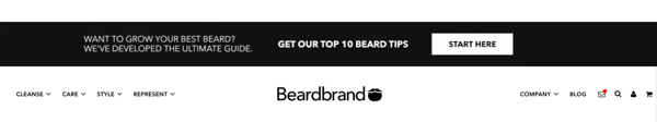 แบนเนอร์เนื้อหาแบรนด์ Beard