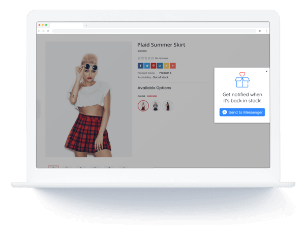 Justuno Facebook 信使