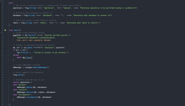 CockRoach main.go 파일 추가 코드