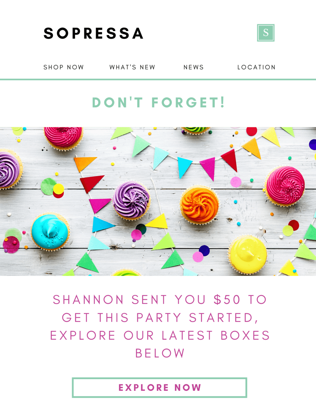 E-mail z przypomnieniem karty podarunkowej