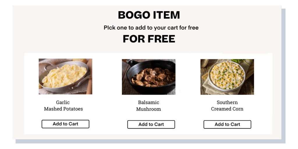 Raccomandazioni sui prodotti BOGO