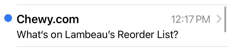 Riga dell'oggetto dell'e-mail