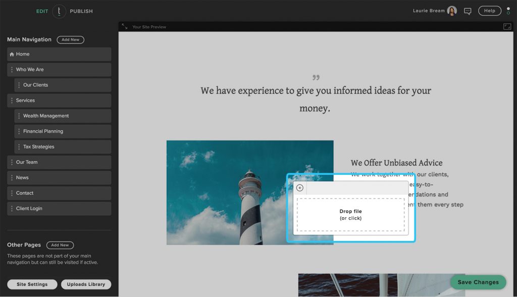 TOTWebサイトにファイルを追加する