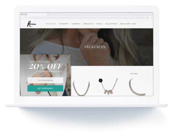 Justuno 电子邮件捕获