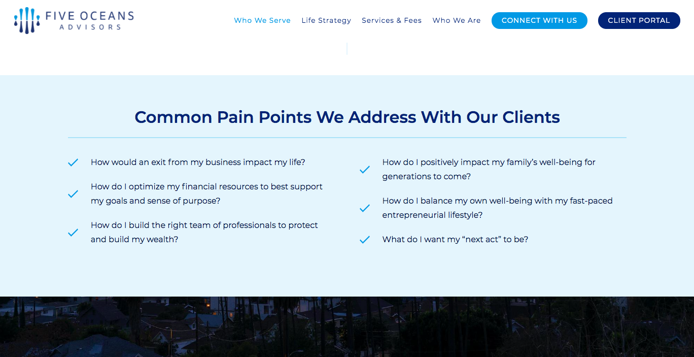 Cinq points douloureux des océans