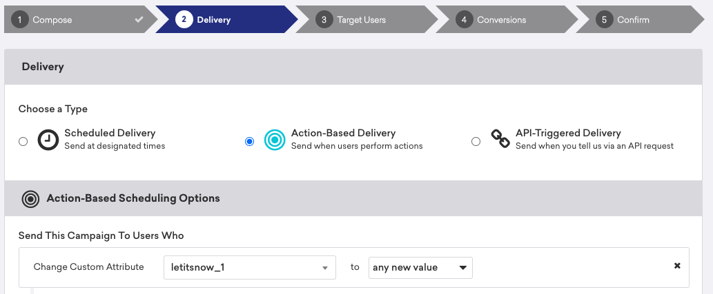 メッセージトリガーを選択