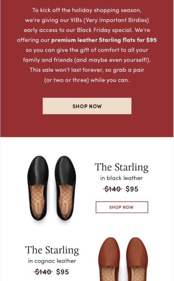 Birdies – Premium-Lederstarling Flats neu, Festpreis 95 $