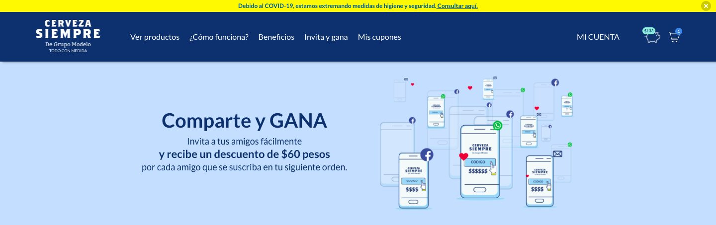 Cerveza Siempre 推薦計劃