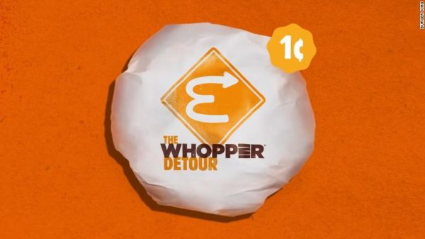 漢堡王的 Whooper Detour 活動