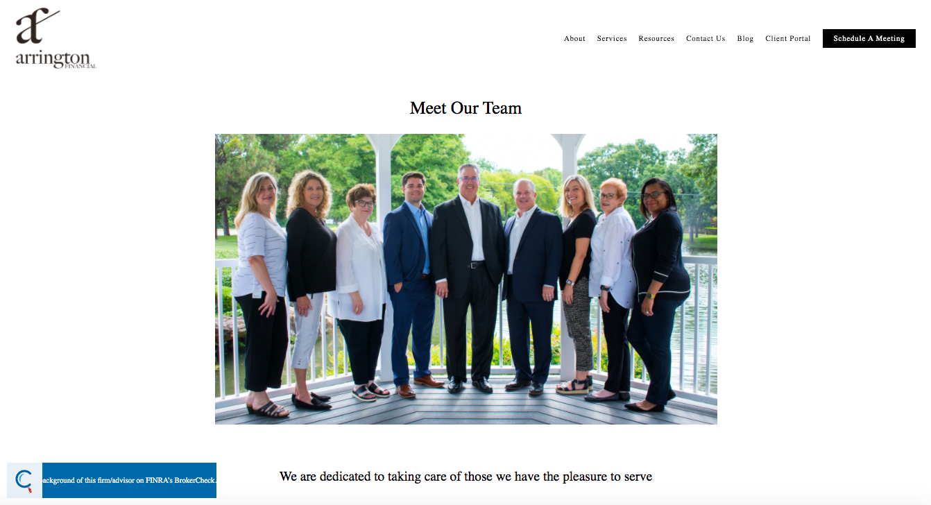 Pagina Arrington Financial Team