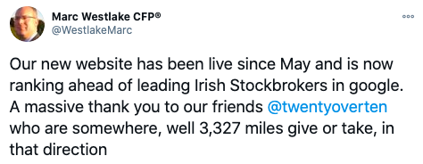 kisah sukses seo untuk penasihat keuangan