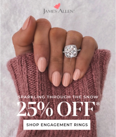 詹姆斯艾伦的百分比折扣促销 – 订婚戒指 20% 的折扣