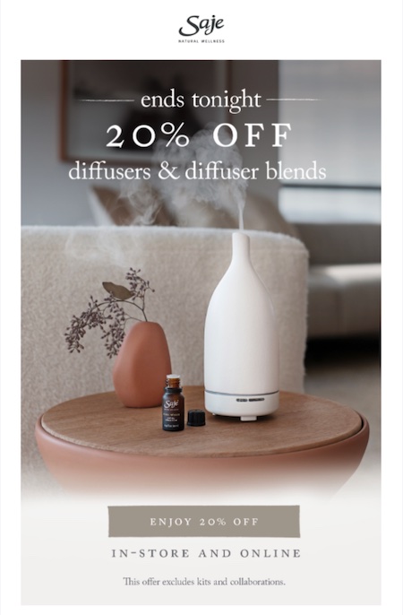 显示 Saje 自动促销的广告横幅