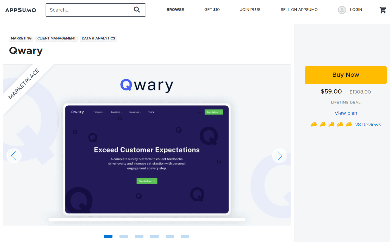 Qwary menjual di pasar Appssumo