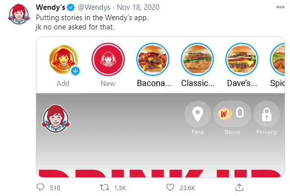 Beispiel für Wendys Geschichten