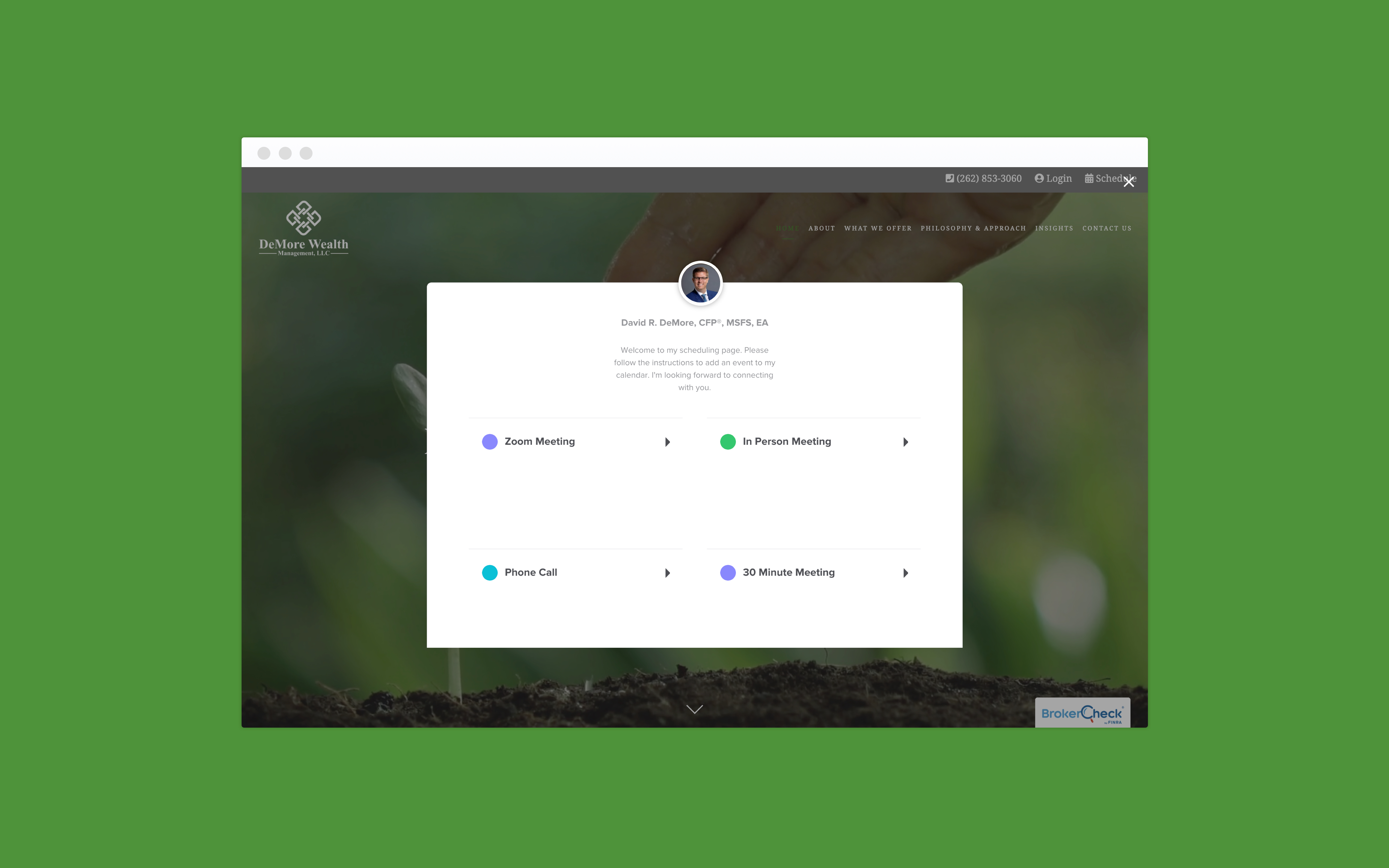 DeMore Kalenderseite