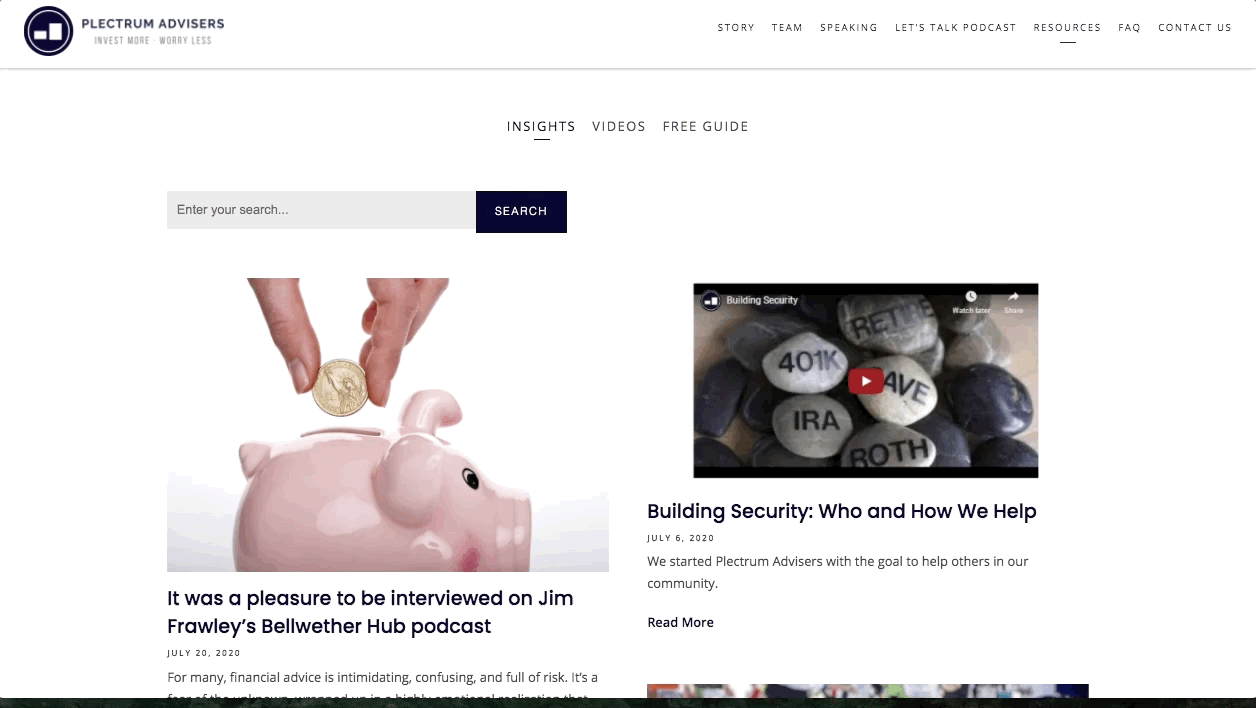 Plectrum Advisers Insights