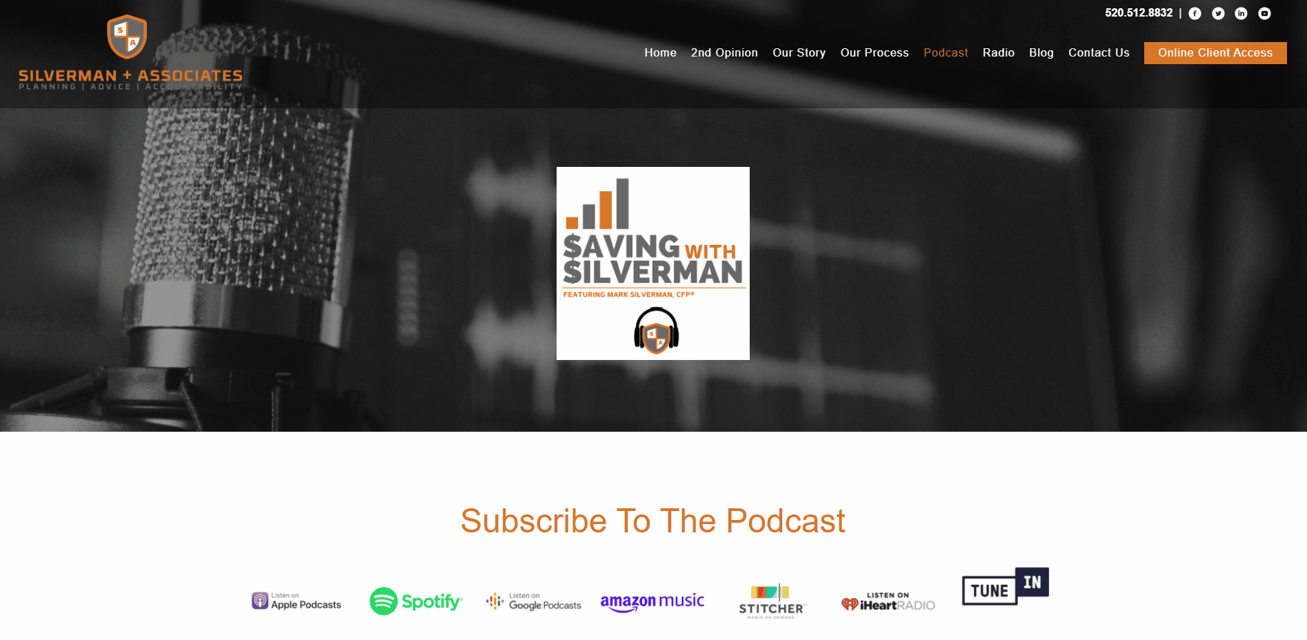 Speichern mit dem Beispiel einer Silverman-Podcast-Website