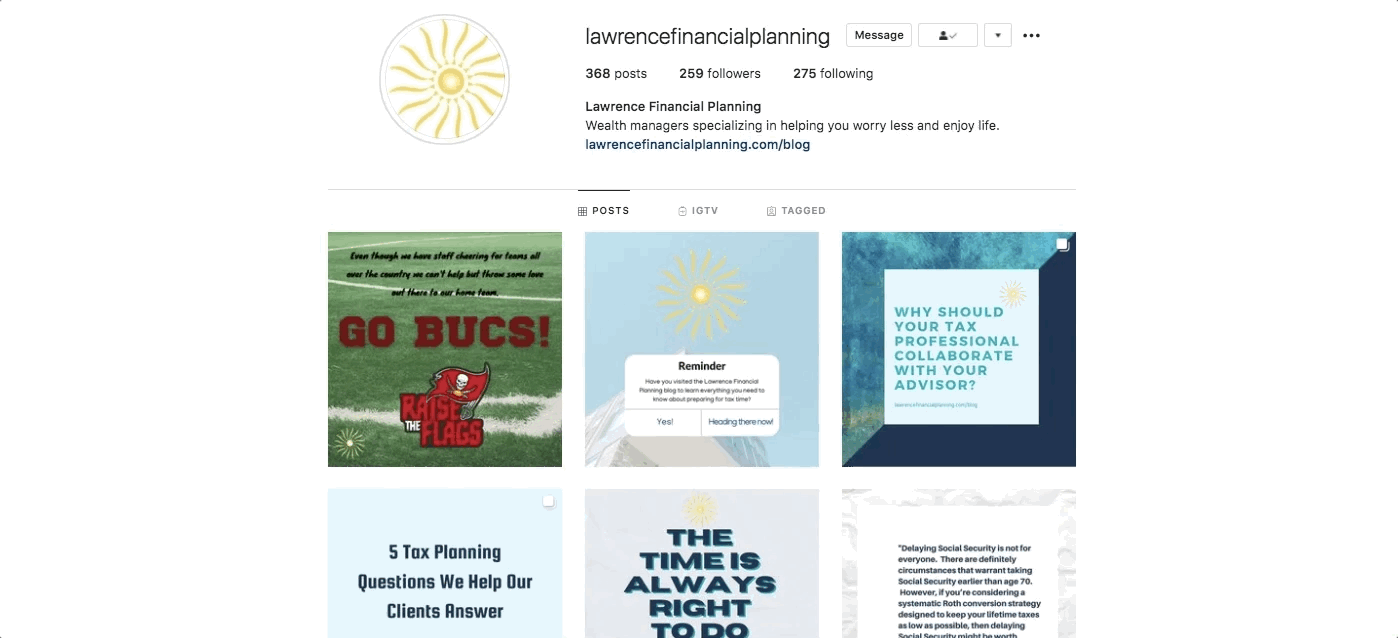 Lawrence Finanzplanung Instagram