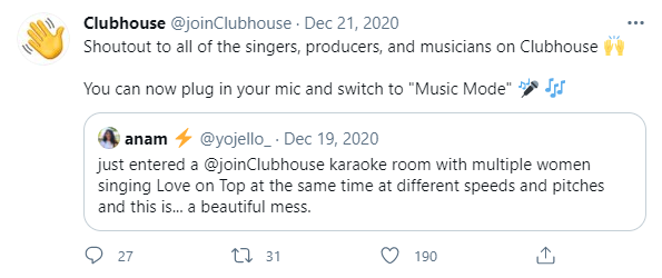 Beispiel Clubhauswachstum