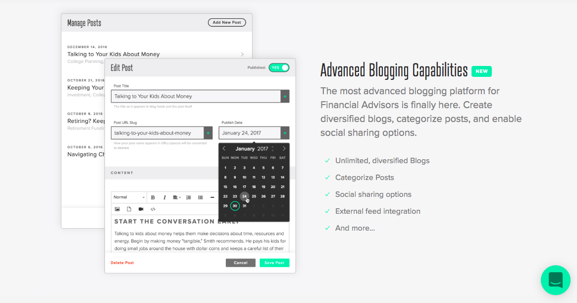 zwanzig über zehn Blogging-Plattform für Finanzberater