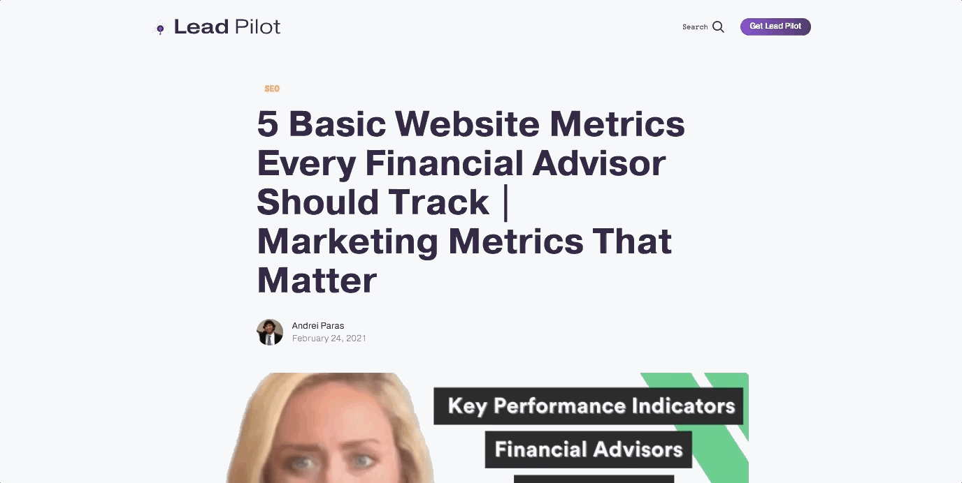 Leiten Sie ein Pilotvideo in einem Blog