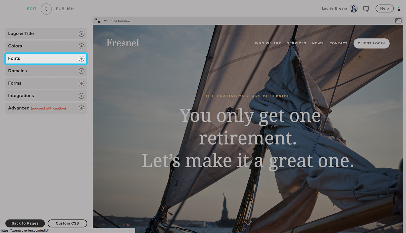 So fügen Sie ein textbasiertes Logo hinzu