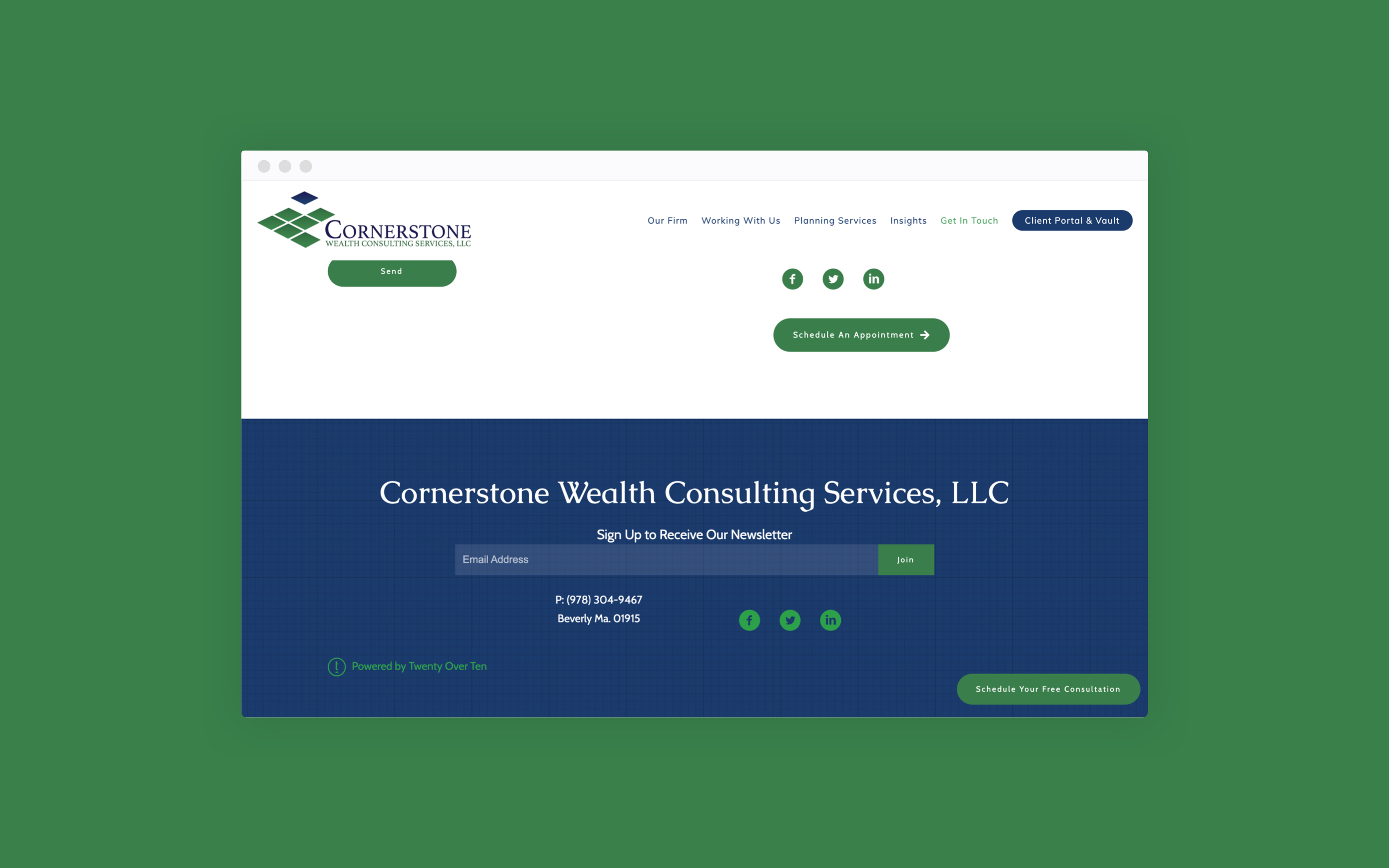 Serwisy społecznościowe Cornerstone Wealth Services