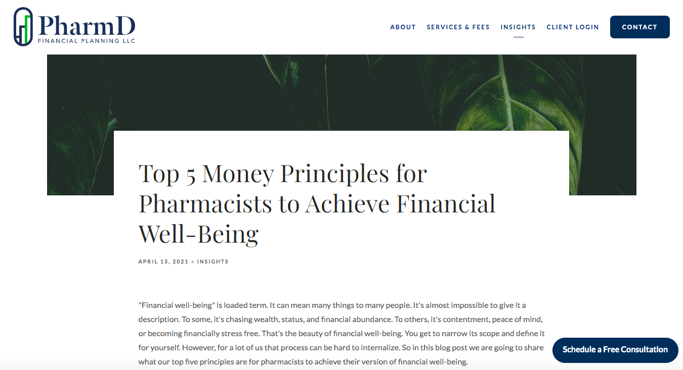 PharmD-Blog zur Finanzplanung