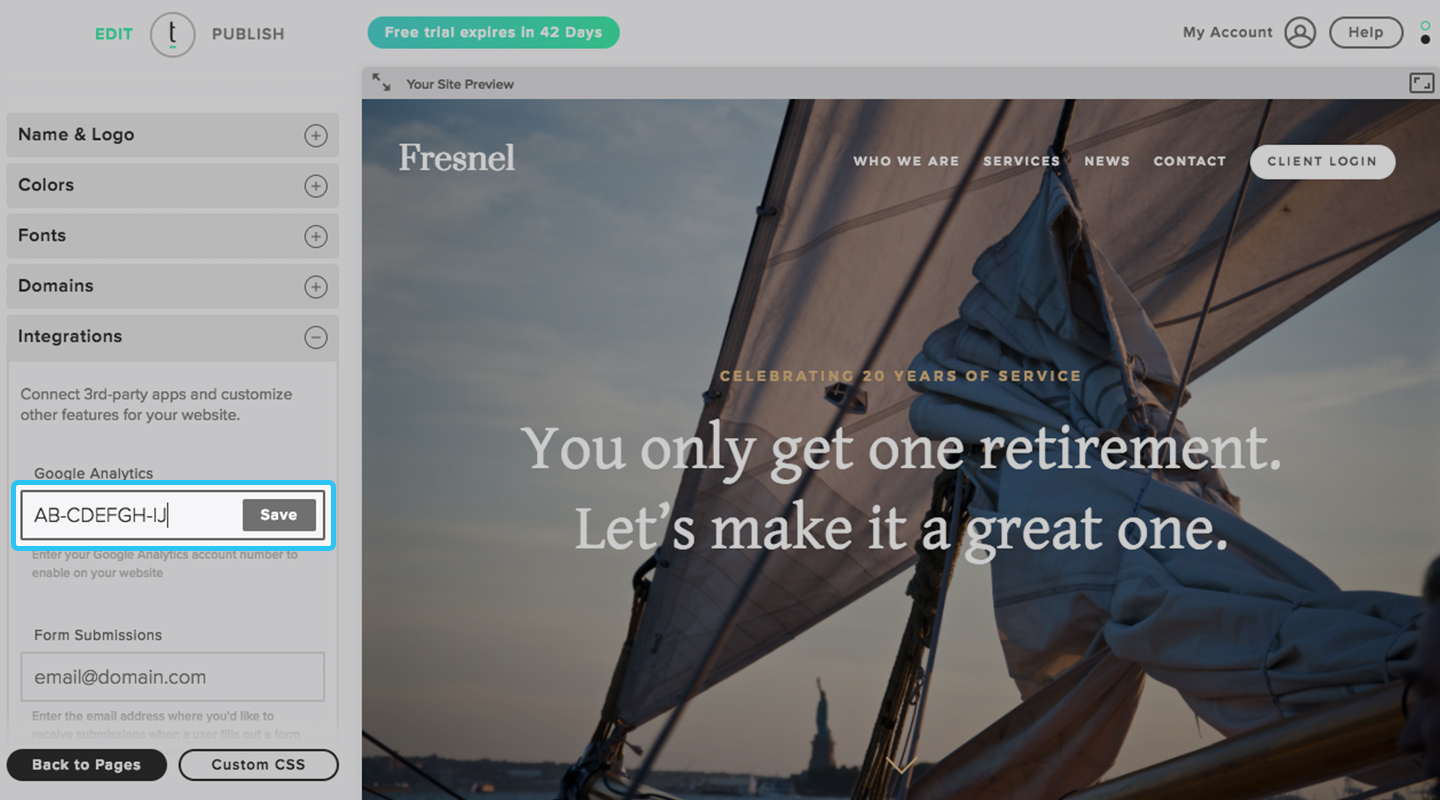 Integration von Google Analytics