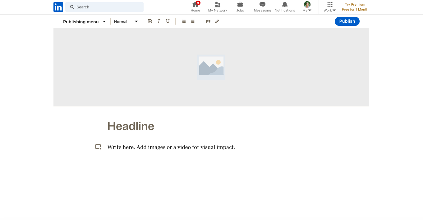 ينكدين النشر