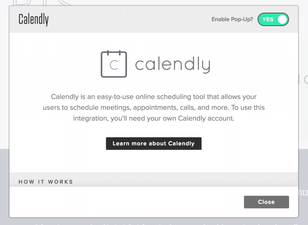 网站引擎集成 Calendly 弹出