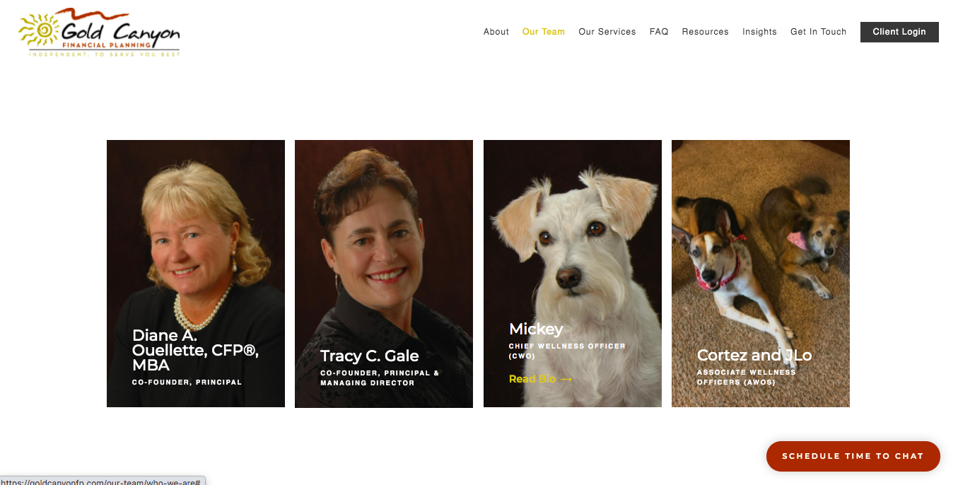 金峡谷财务规划团队页面