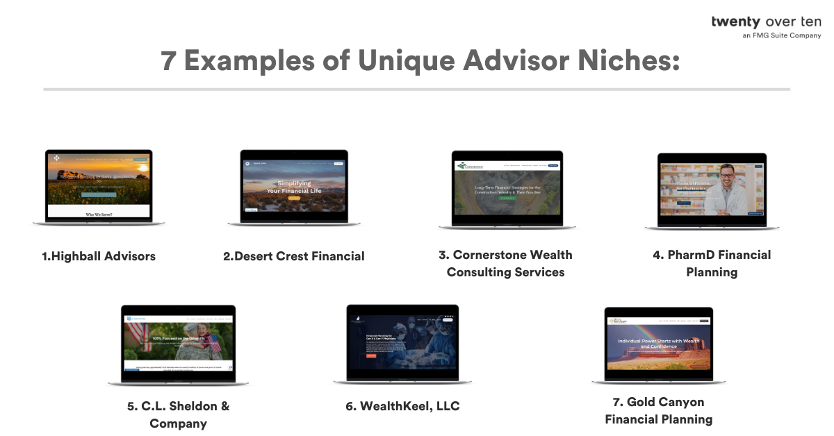 顾问服务的独特利基的 7 个示例