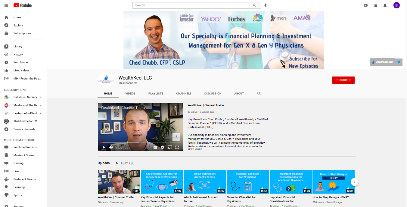 Saluran YouTube WealthKeel