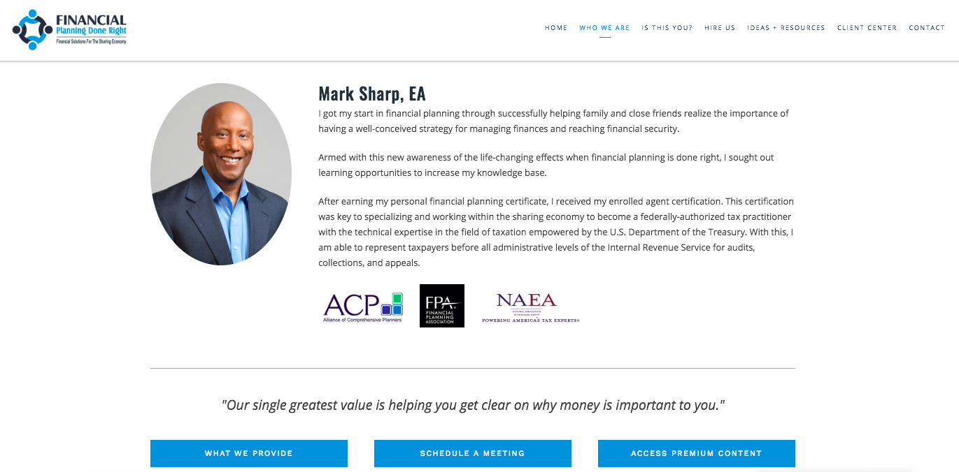 Mark SharFinancialPlanningは正しい例を実行しました