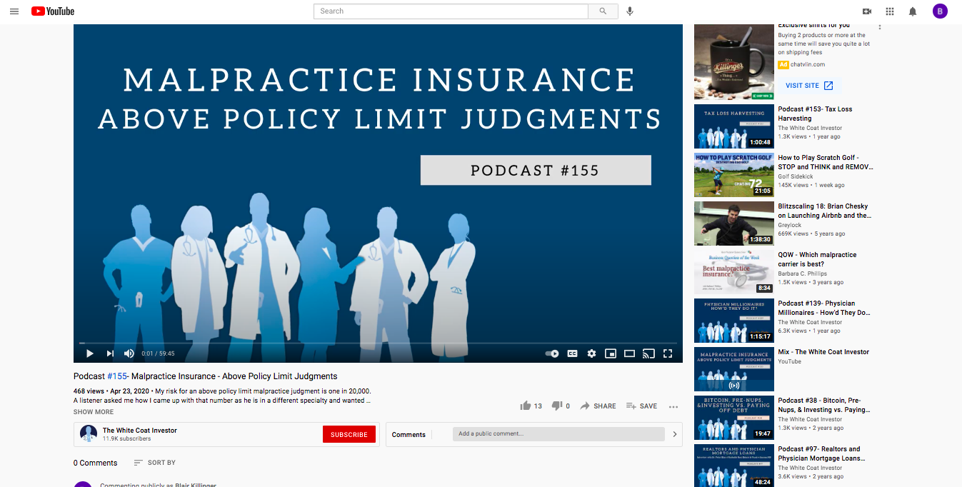 Página de youtube de WealthKeel, LLC