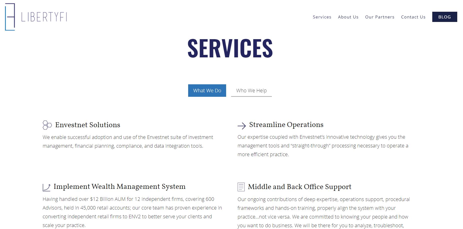 Treść strony internetowej LibertyFi Advisor