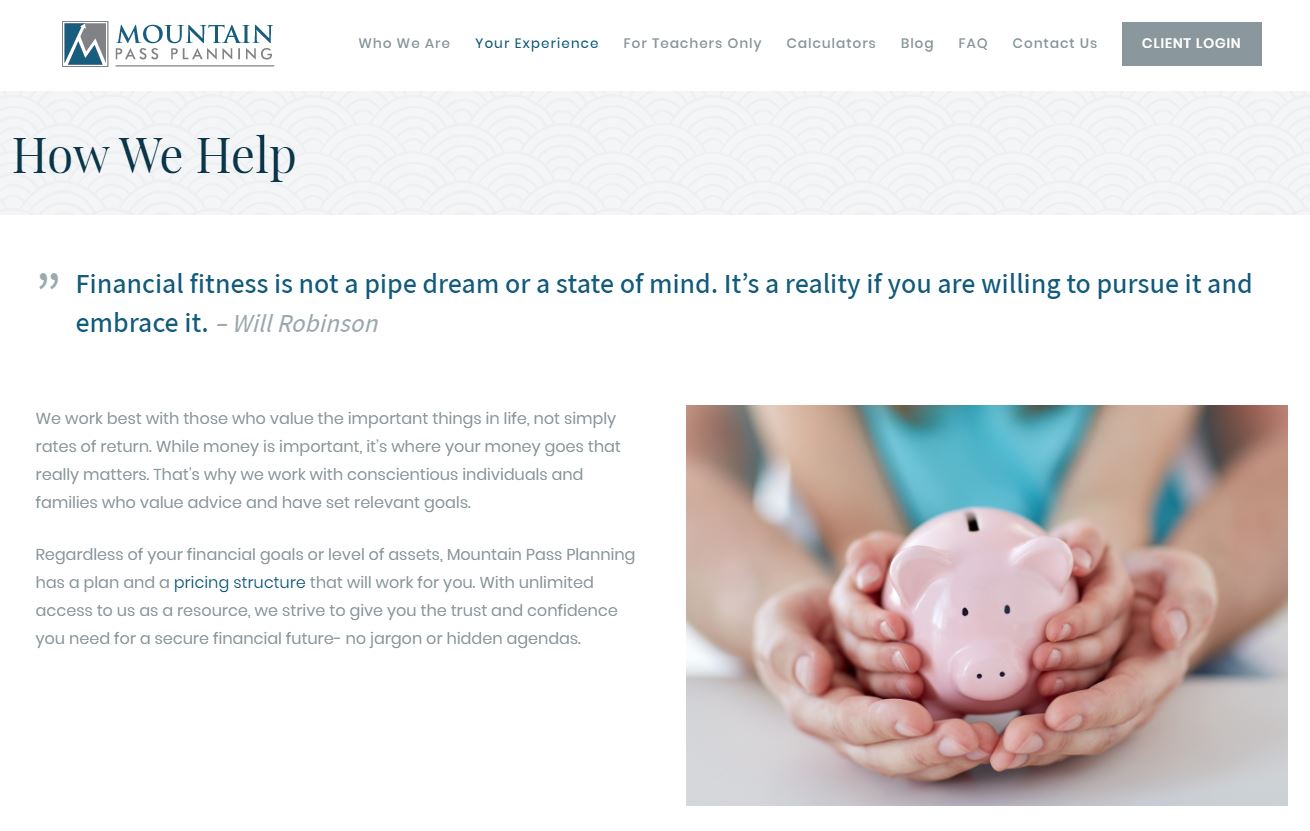 kopia strony internetowej doradcy ds. planowania przełęczy górskich