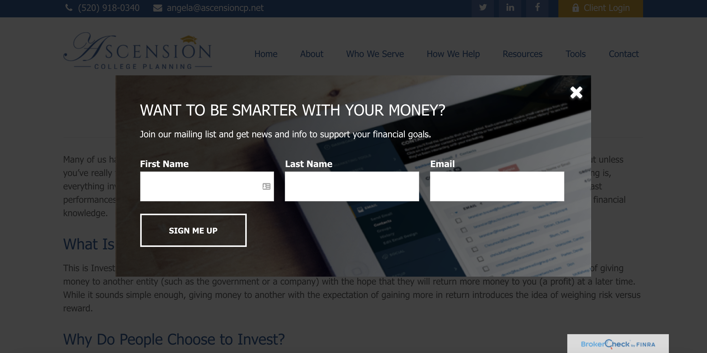 Planificación universitaria de la ascensión