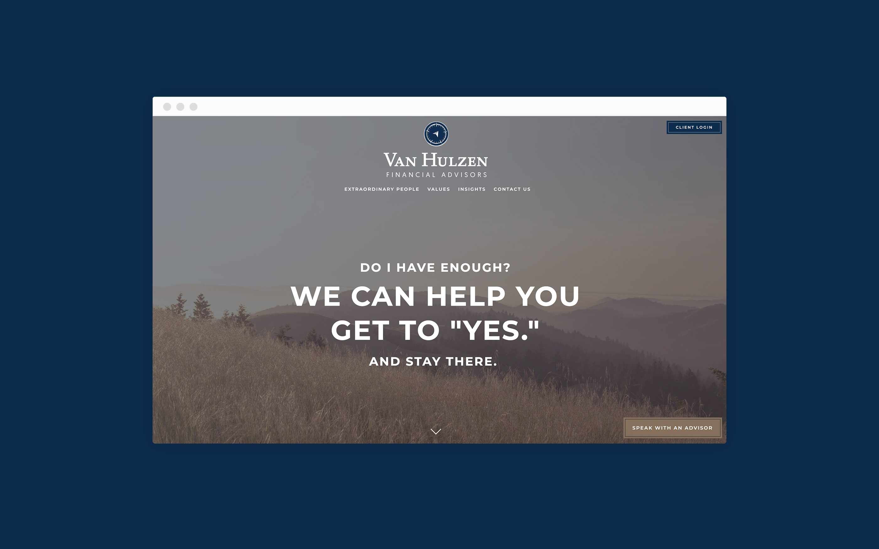 Van Hulzen Financial Advisors 홈페이지