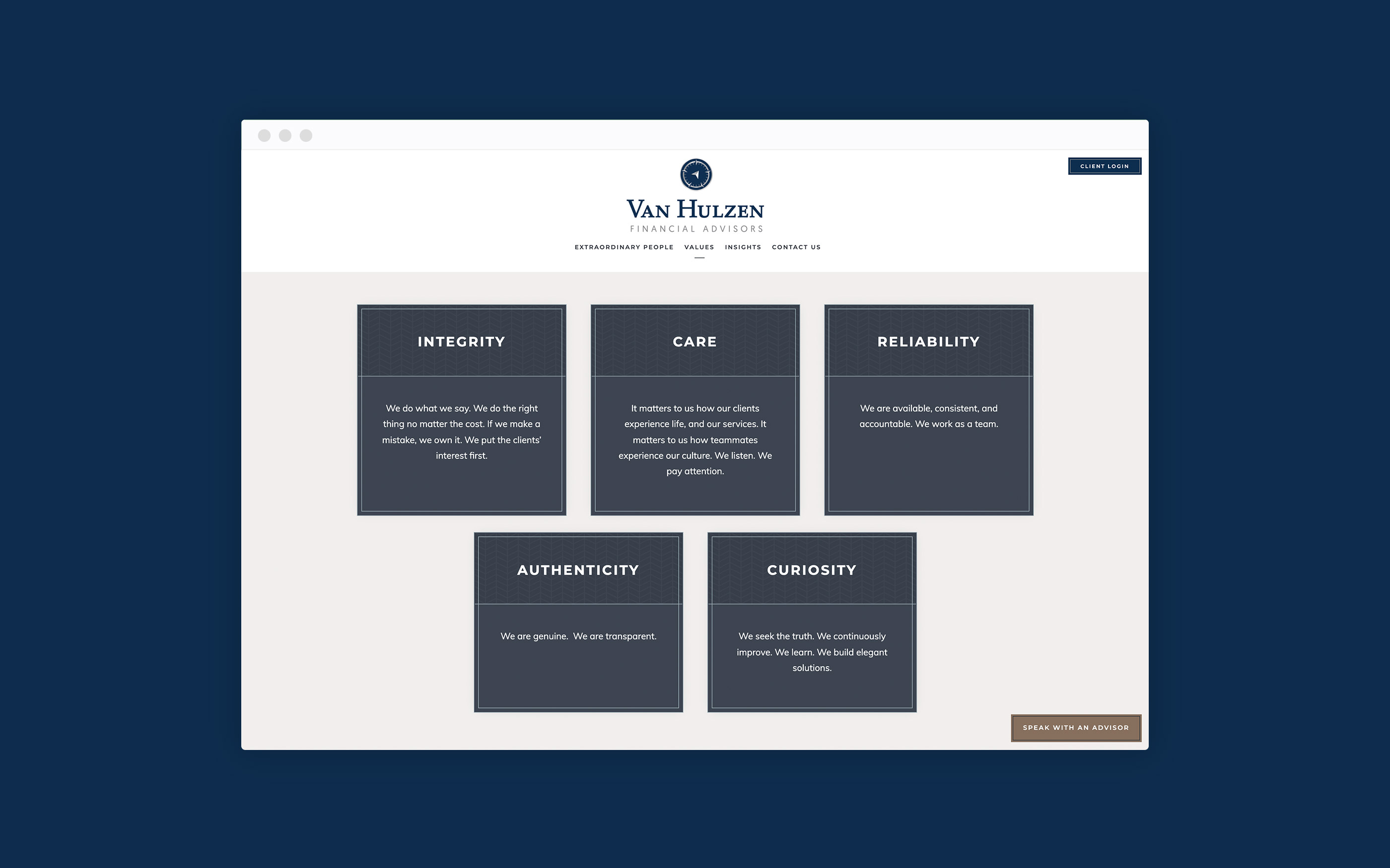 Van Hulzen 가치 페이지