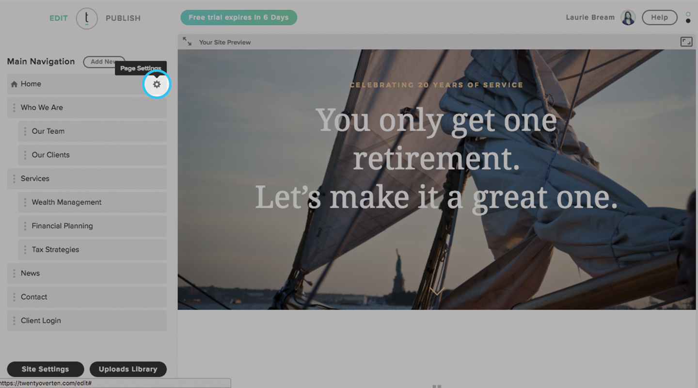 Adăugarea metadatelor la motorul site-ului pasul 1