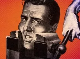 Imagem de um homem com a cabeça em um vício exibindo um rosto de dor. Os pontos problemáticos do cliente podem ser resolvidos com o CDP.