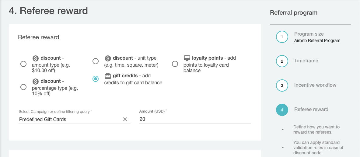 Belohnung für den Referee – Airbnb-Empfehlungsprogramm