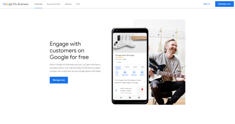 구글 마이 비즈니스 홈페이지