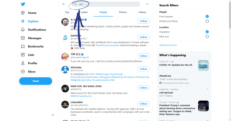 twitter'da anahtar kelime nasıl aranır