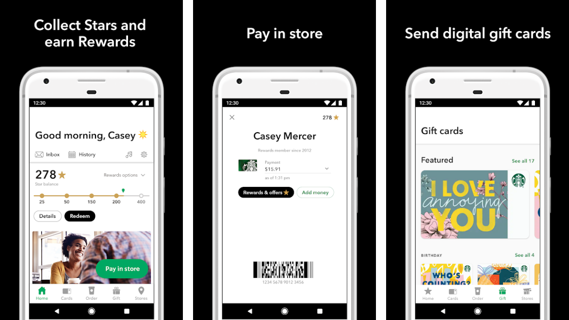 Мобильное приложение Starbucks Rewards