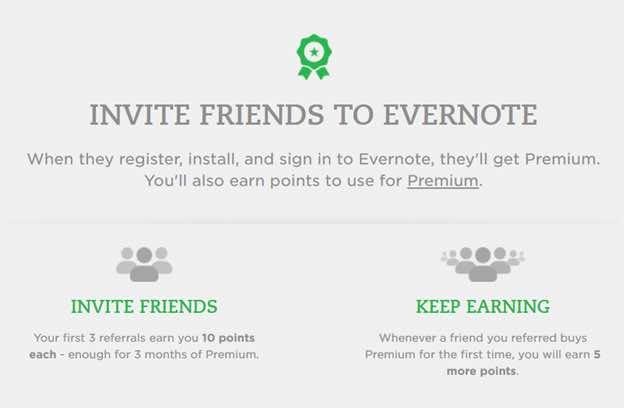 SaaS de referencia de Evernote