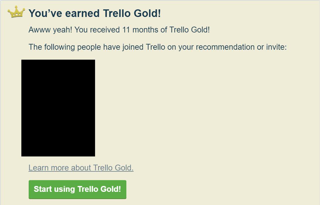 Programa de recomendaciones de Trello